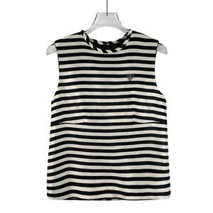 Louis Vuitton Monochrome Striped Silk Top